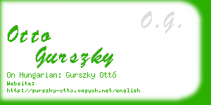 otto gurszky business card